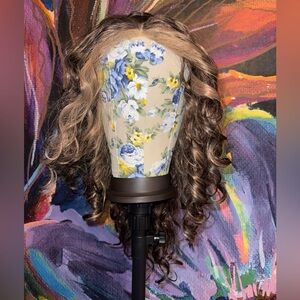 CSC Cecily Scandi Brunette Curly Brown Synthetic Standard Wig